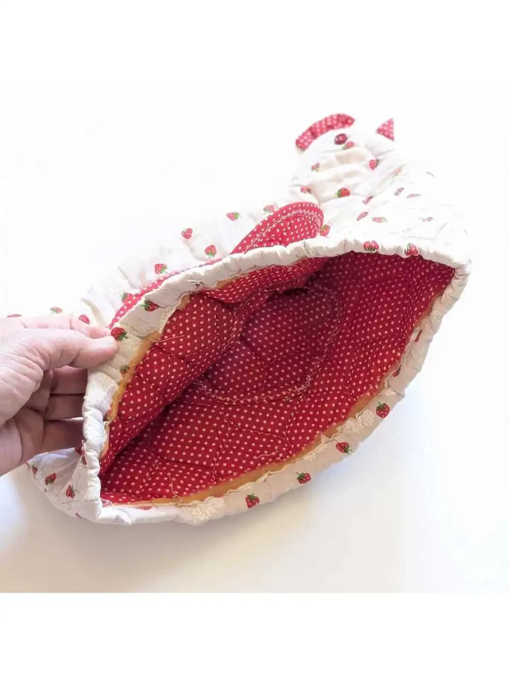 Vintage Handmade Tea Cozy and Coaster Set - Quilted Chicken Teapot Cover